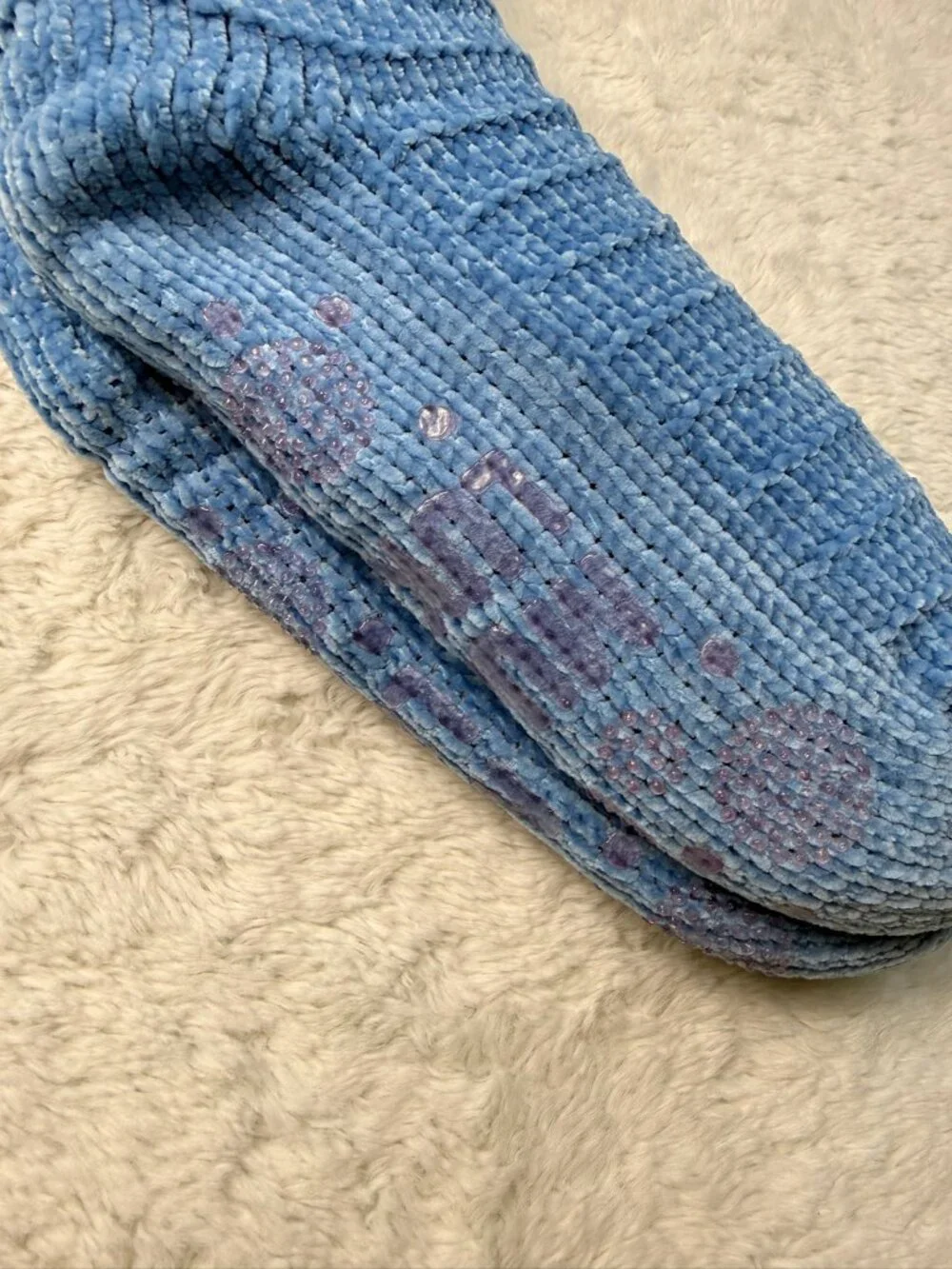 Muk Luks 2 Pair Plush Cabin Socks Sherpa Lined Jojoba Oil S/M 6-8 NWT